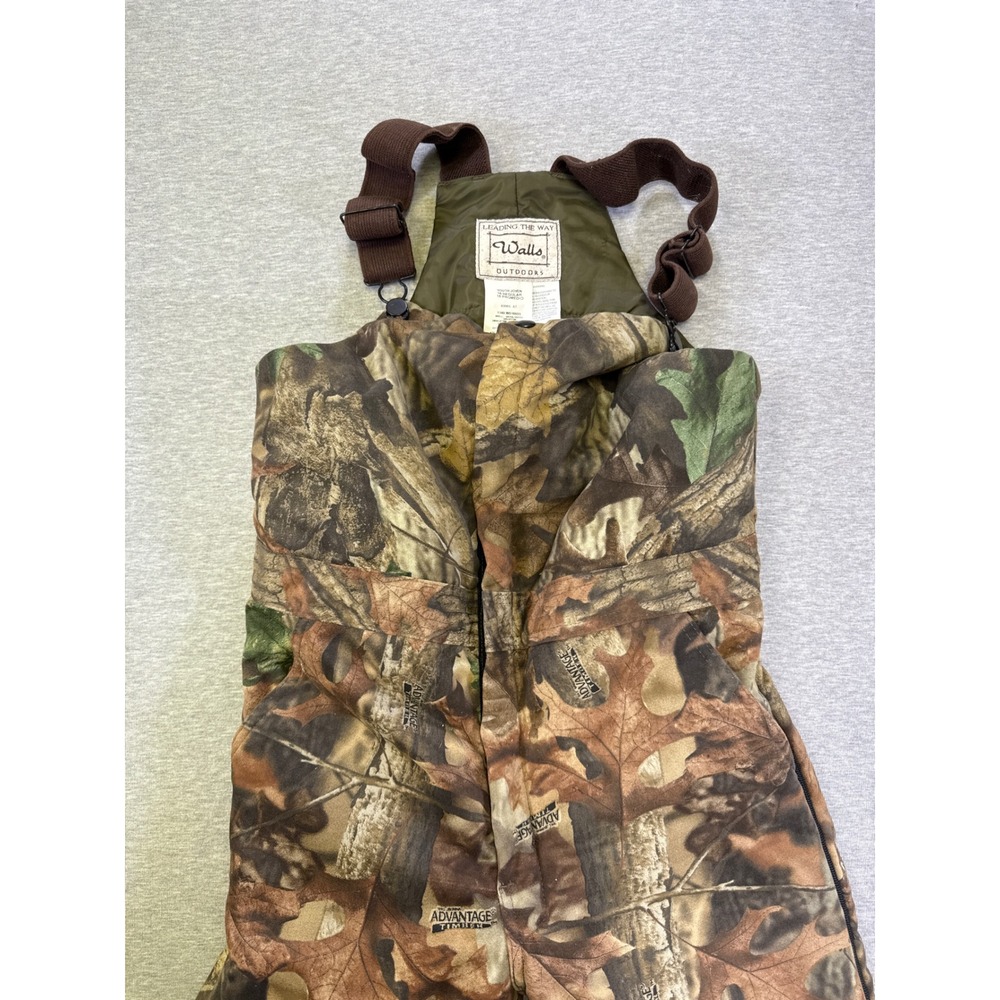 Walls Outdoors Youth 18 Regular Advantage Timber Camo Insulated Hunting Bibs